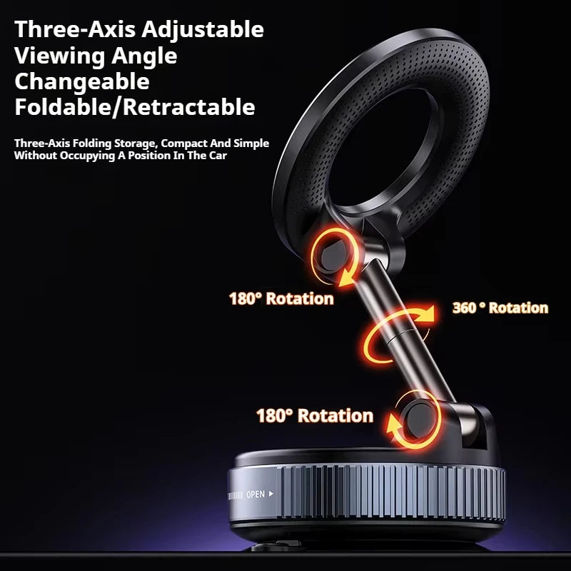 MagSafe Car Phone Holder – 360° Rotatable & Foldable